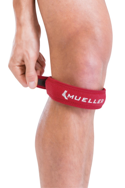 Mueller Jumper's Knee Strap Red, opaska podkolanowa, czerwona